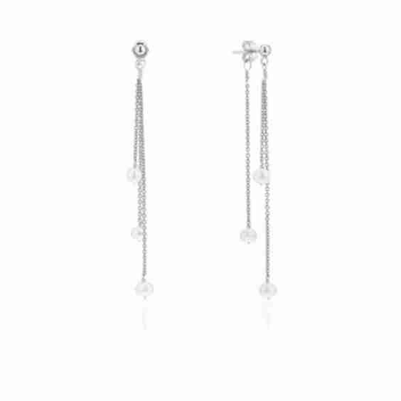 Layered Pearl Drop Earrings