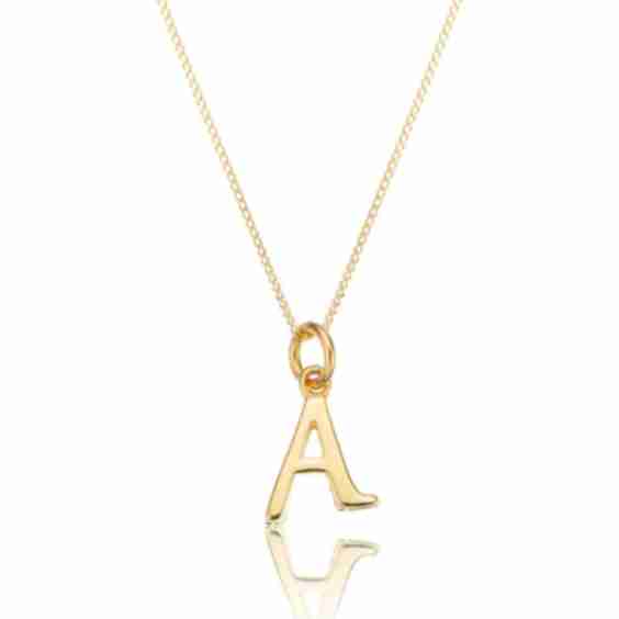 Curve Initial Letter Necklace 
