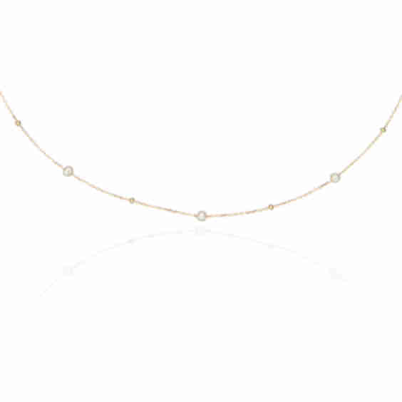 Five Pearl Satellite Necklace