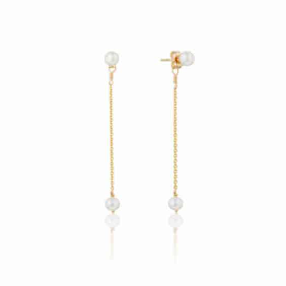 Small Pearl Drop Stud Earrings