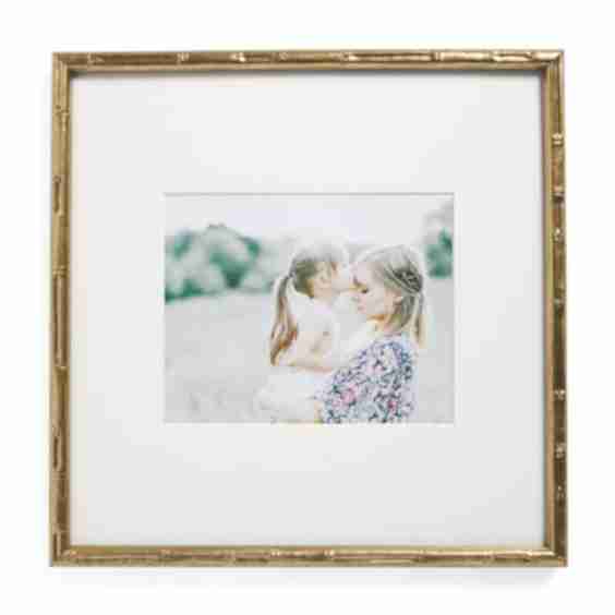 16x16 Matted To 8x10 Metallic Bamboo Wall Portrait Frame