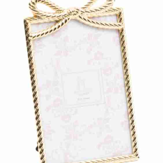 Metal Bow Tabletop Picture Frame