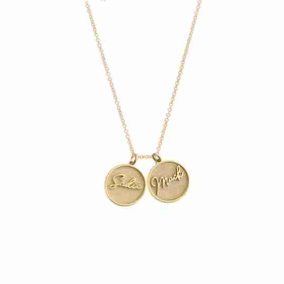 Treasure Disk Two Name Plate Necklace
