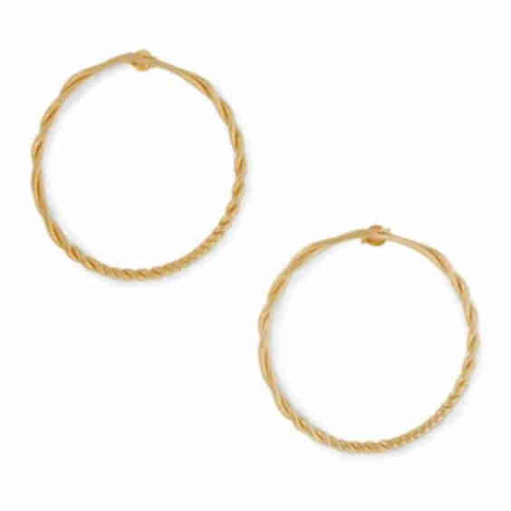 Thin Twist Hoops