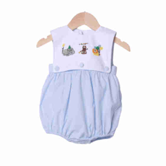 French Knot Party Animal Gingham Bubble