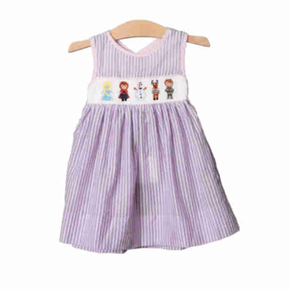 Smocked Ice Princess Seersucker Dress
