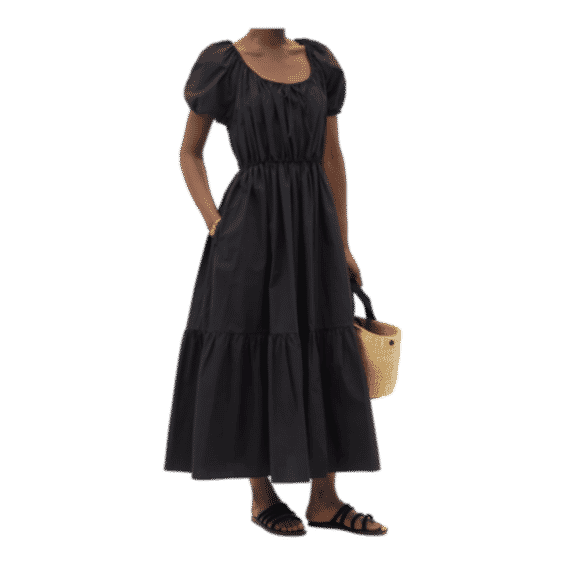 The Drawcord Organic-Cotton Maxi Dress