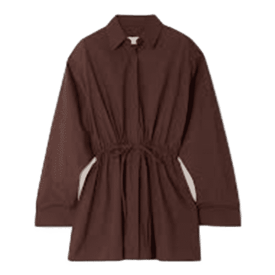 Cotton-Poplin Mini Shirt Dress