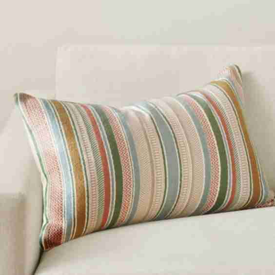 Kravet Reed Stripe Lumbar Pillow