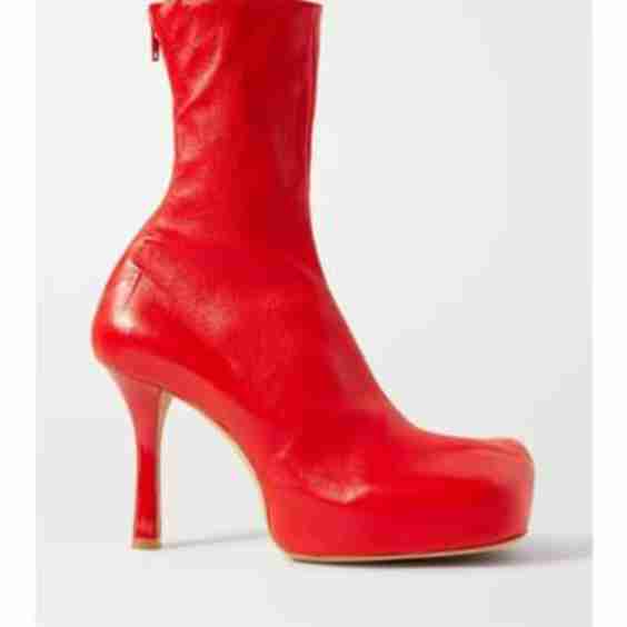 Leather Platform Ankle Boots