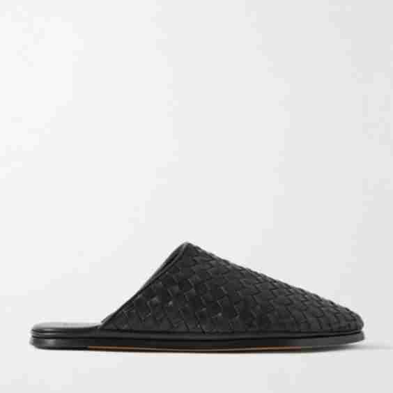 Intrecciato Leather Slippers