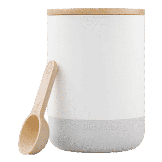 Refillable Ceramic Canister With Bamboo Lid