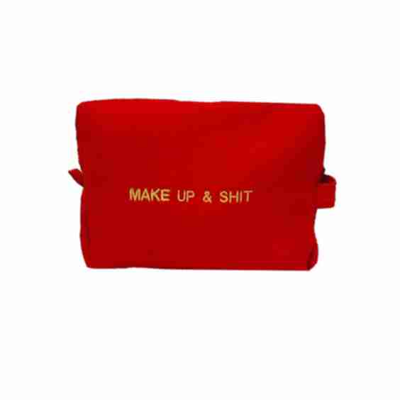 Embroidered Make Up & Shit Make Up Bag