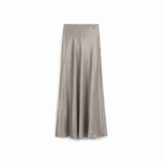 Satin Look Midi Skirt