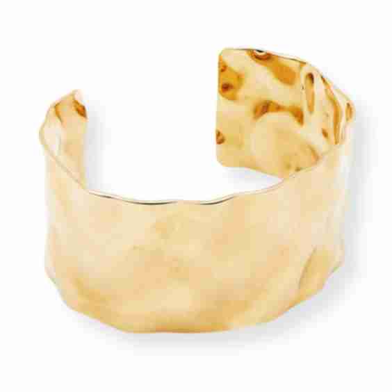 Textured Open Cuff Indian Gold Bangle