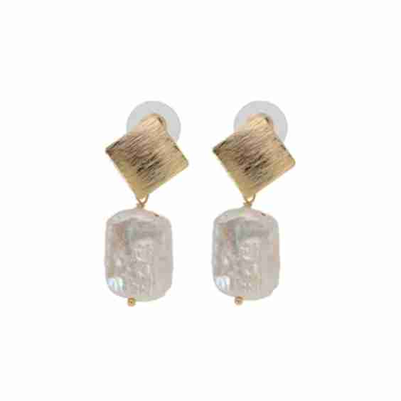 Pearl And Gold Cleopatra Earrings