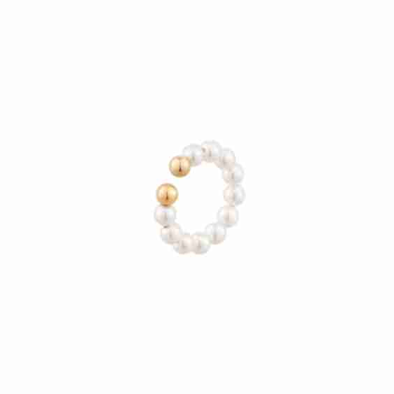 Minimalism Beats Pearl Ear Cuff