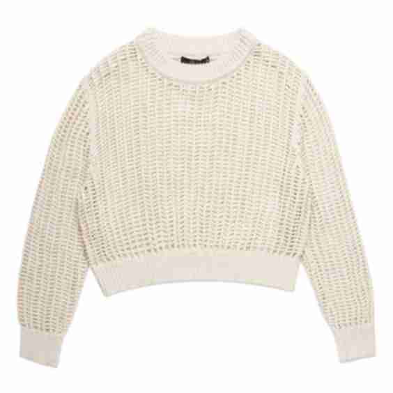 Einar Crop Open Stitch Sweater