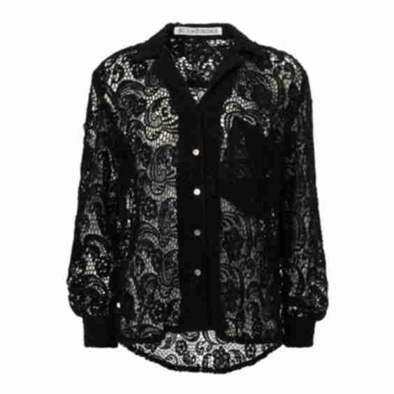 Patti Black Floral Lace Shirt