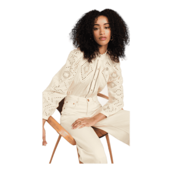 Annabel Pearl Eyelet Shirt