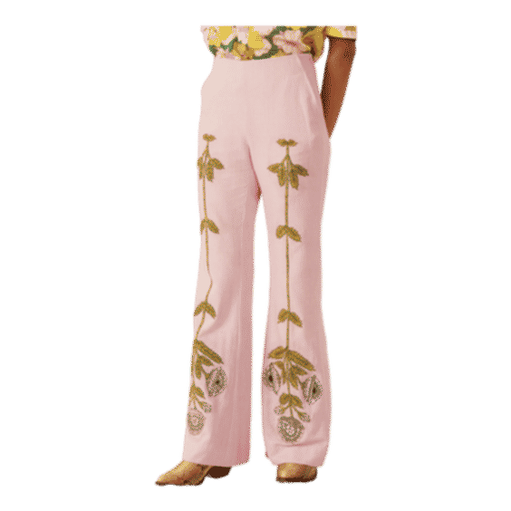 Charlie Crocus Embroidered Pant