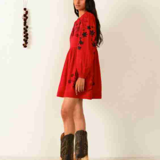 Winslow Cherry Lily Valley Dress