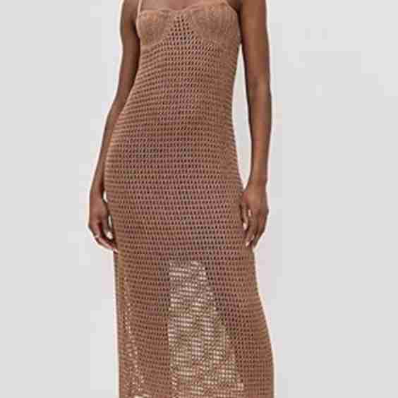 Crochet Shell Midi Dress