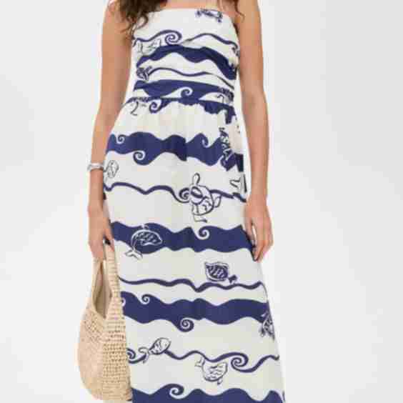 Painted Print Maxi Dress