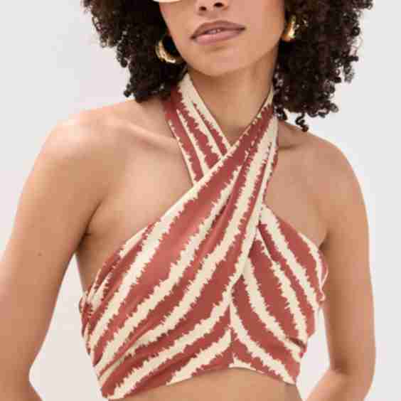 Crossover Crepe Top