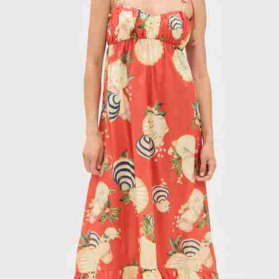 Cropped Dress In Sea Shell Print