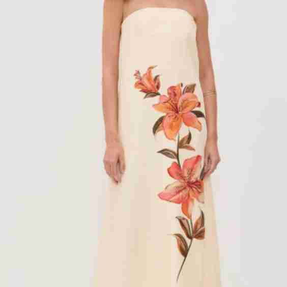 Pollen Linen Maxi Dress