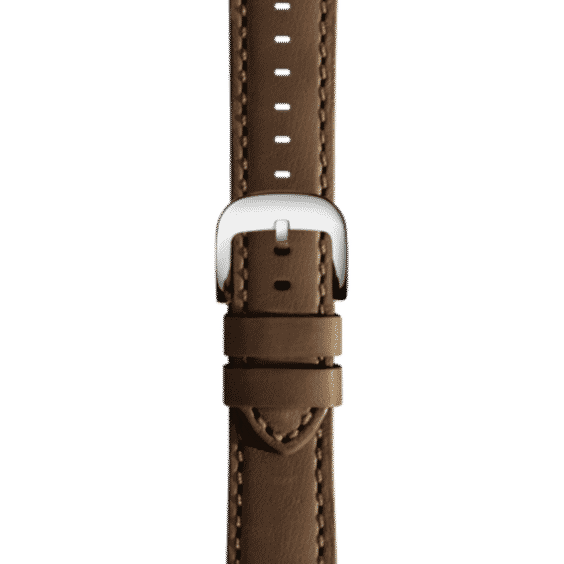 20 Mm Dark Nut Brown Leather Watch Strap