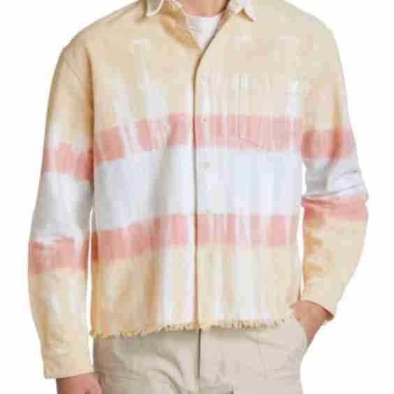 Rugby Hemi Oversized Tie-Dye Cotton Shirt