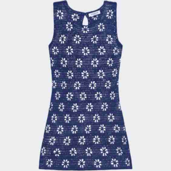 Floral Crochet Mini Dress