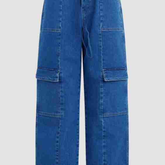 Drawstring Cargo Parachute Pants