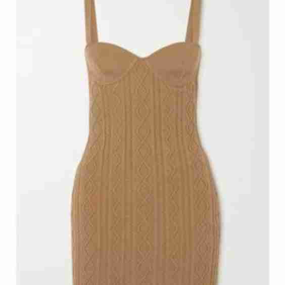 Stretch Cable-Knit Mini Dress