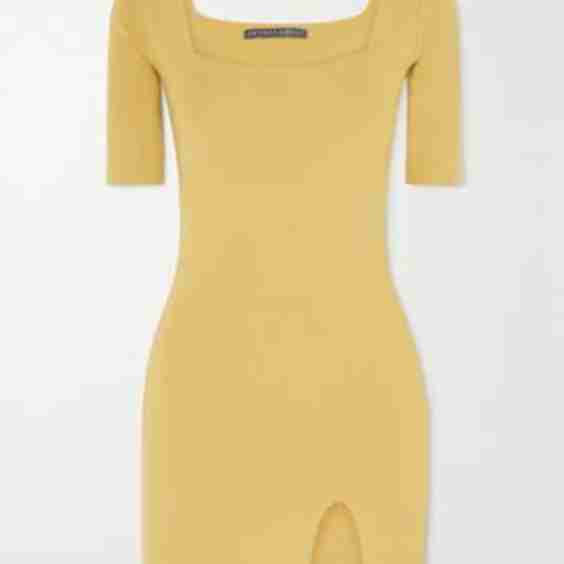 Ribbed-Knit Mini Dress