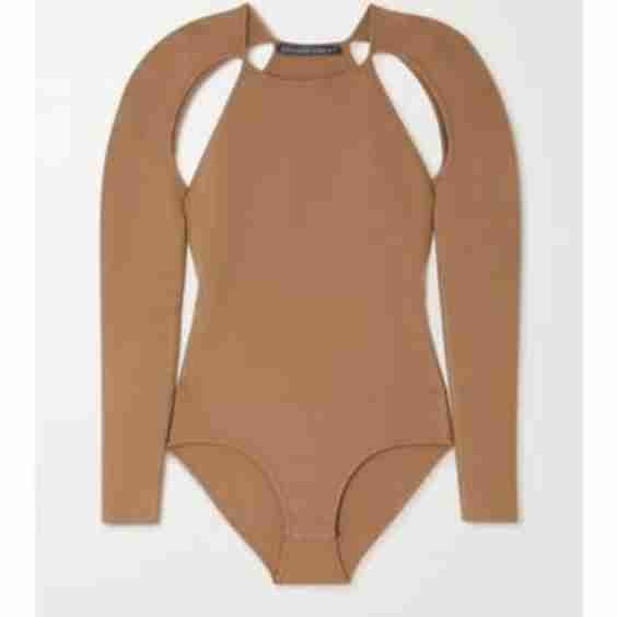 Cutout Stretch-Knit Bodysuit