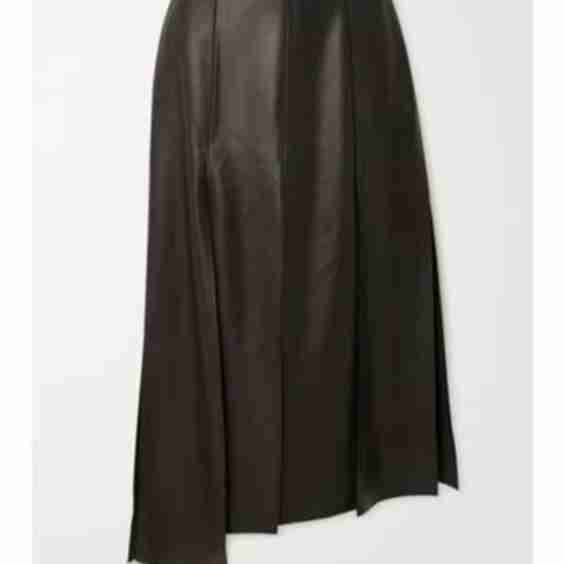 Asymmetric Leather Skirt