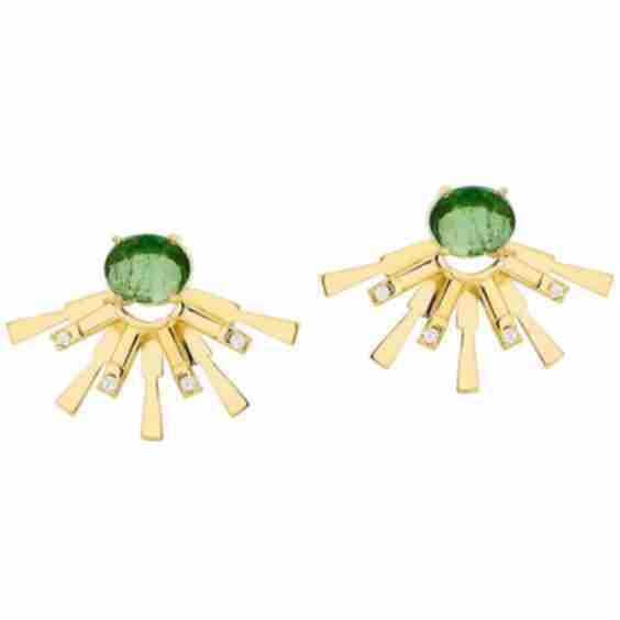 Tourmaline Diamond Mini Valentim Earrings