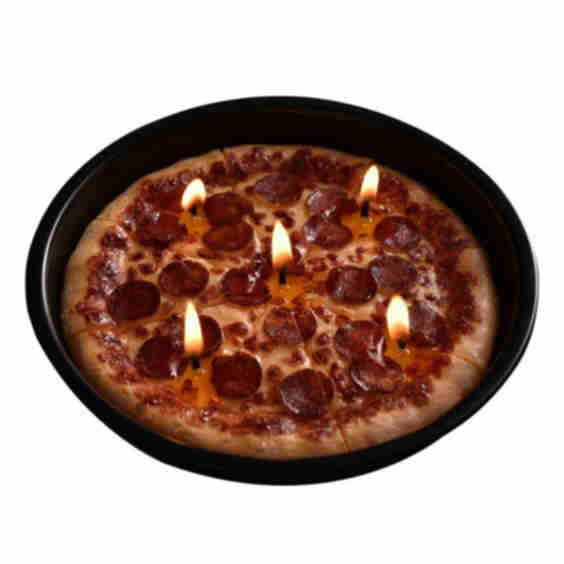 Pepperoni Pizza Candle