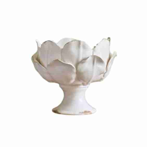 Large Ceramic Petal Vase White