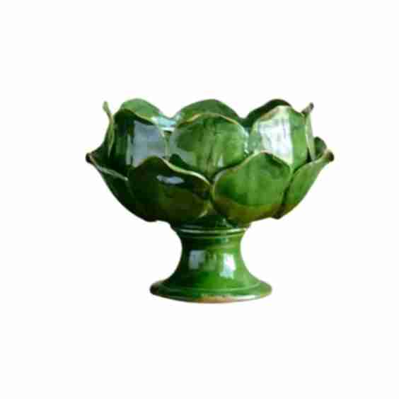 Large Ceramic Petal Vase Green