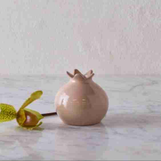 Glazed Terracotta Pomegranate Large