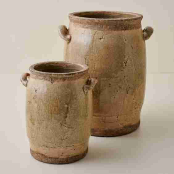 Hanson Crackle Handled Vase