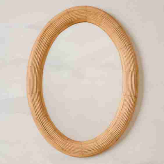 Millie Oval Rattan Mirror
