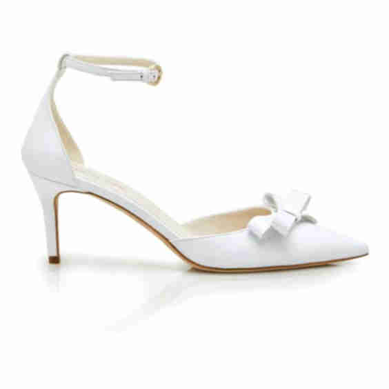 Margherita Bianco 75mm Kitten Heel