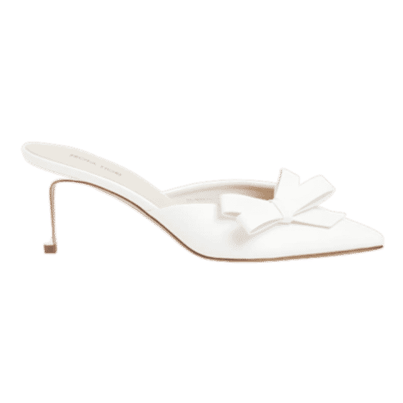 Ortensia Apple Skin Bow Mules
