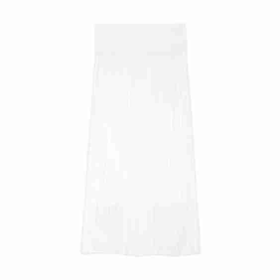 High-Waisted Gauzy Pleated Skirt