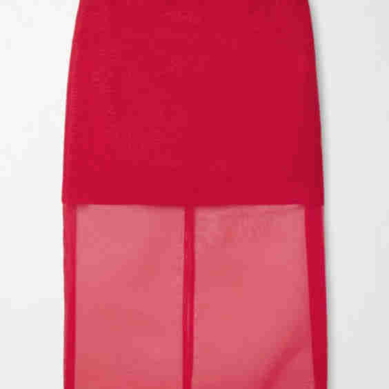Layered Silk-Organza Midi Skirt